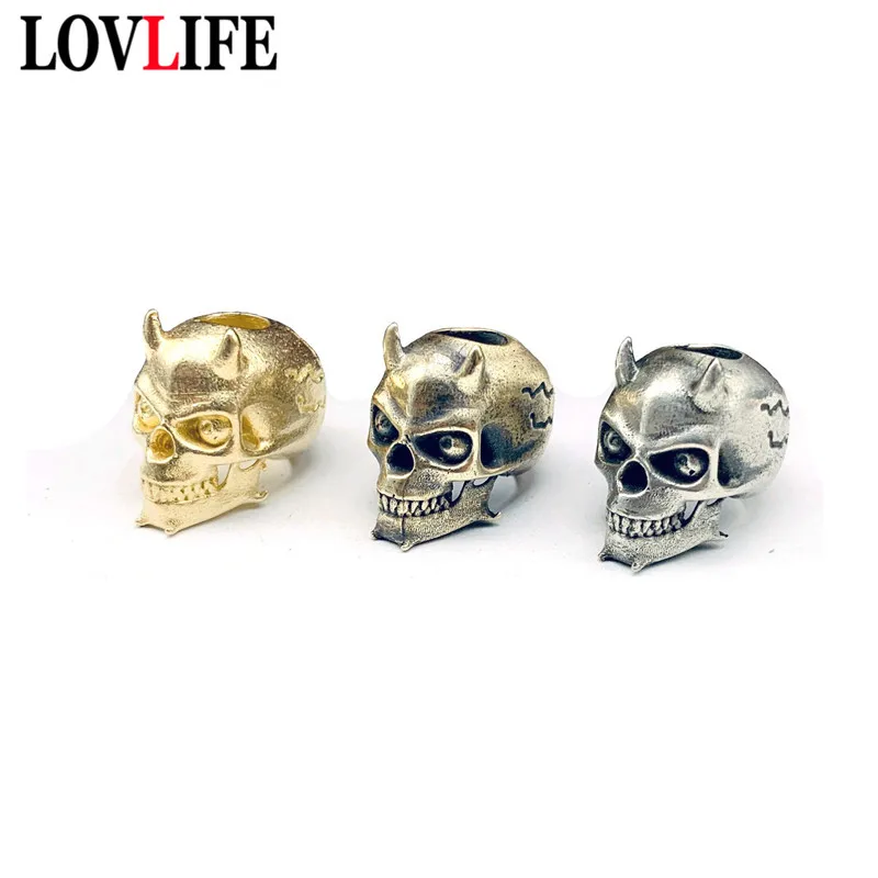 Нож-скелет дьявола из чистой меди шнурок с подвеской винтажный латунный сделай