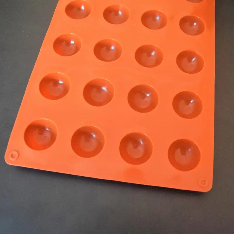 

24 Cavity Semicircle Silicone Mold Semi Sphere Round Dome Fondant Mold Bomb Teacake Baking Pan For Cake Decoration