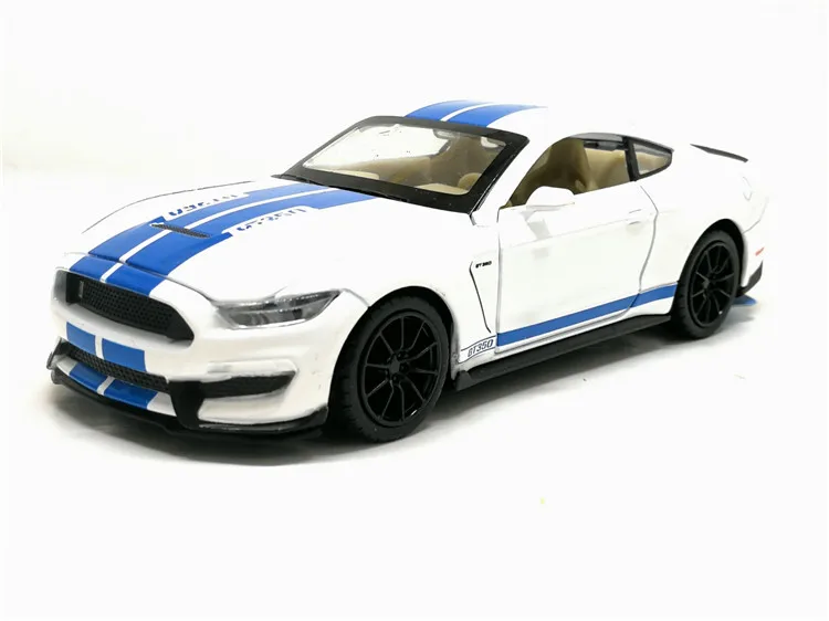 1:32 Ford Cobra Mustang литье сплава Модель автомобиля открытая дверь металлическая имитация детская Игрушечная машина