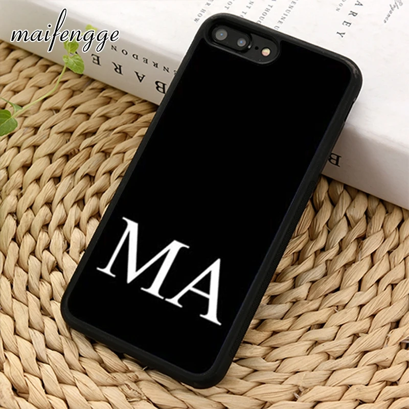 Maifengge персонализированные инициалы на заказ резиновый чехол для телефона Samsung
