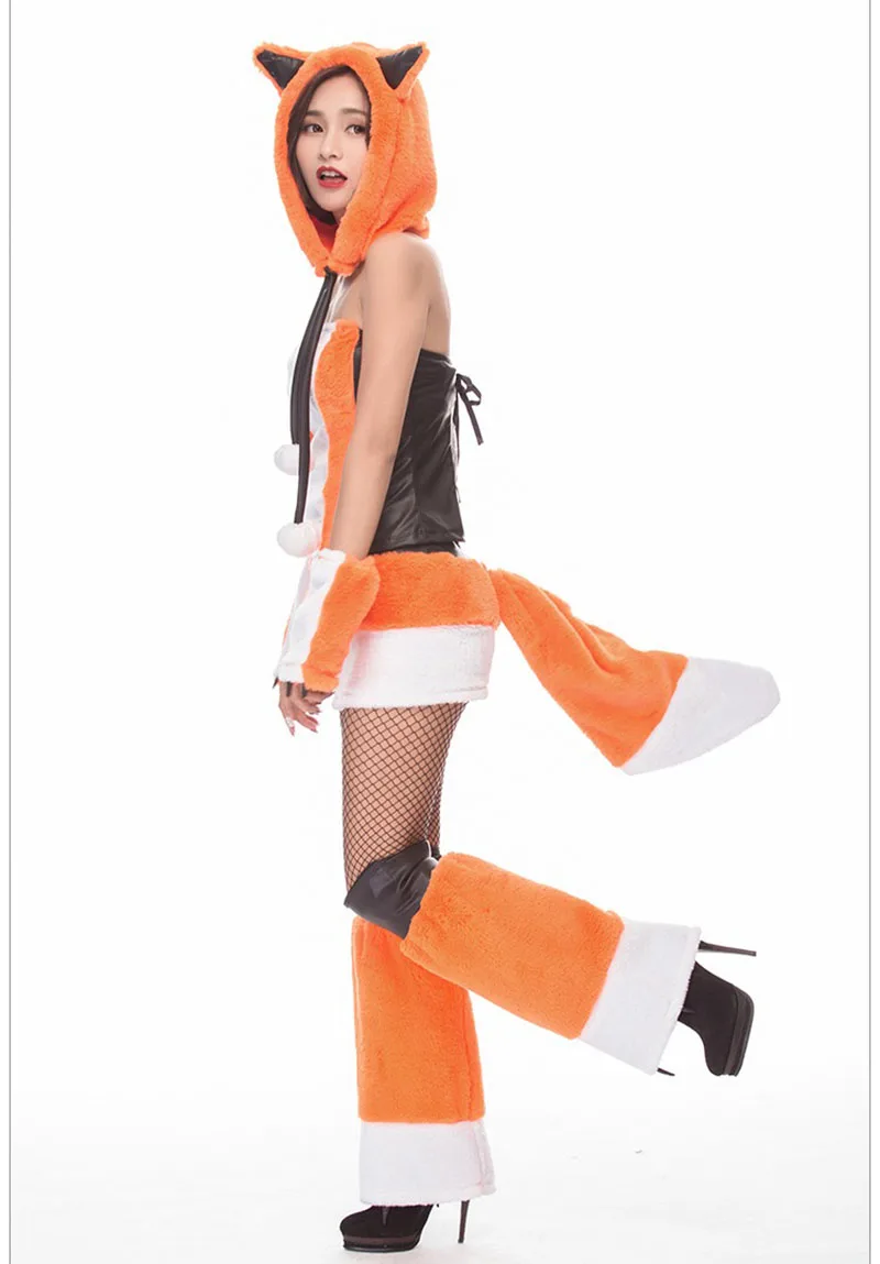 Игровой наряд для девочек женский сексуальный костюм лисы платье-кигуруми