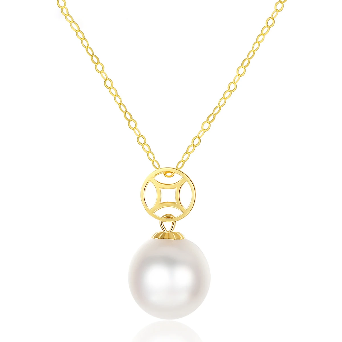 

MetJakt Tahiti Japanese Akoya Pearl 18K Gold Elegant Gorgeous Women's Necklace