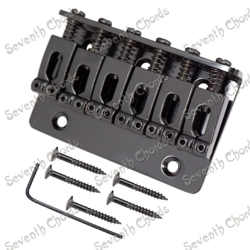 

A set Guitar Bridge Black 6 strings Saddle for Electric guitar Guitar Parts Musical instrument guitar accessories