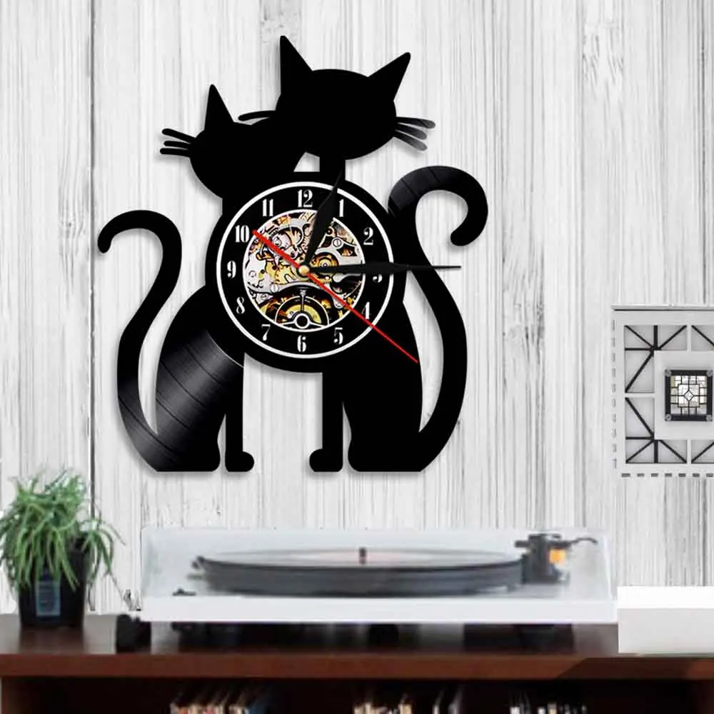 Настенные 3d часы с изображением кошек и Современные художественные украшения на