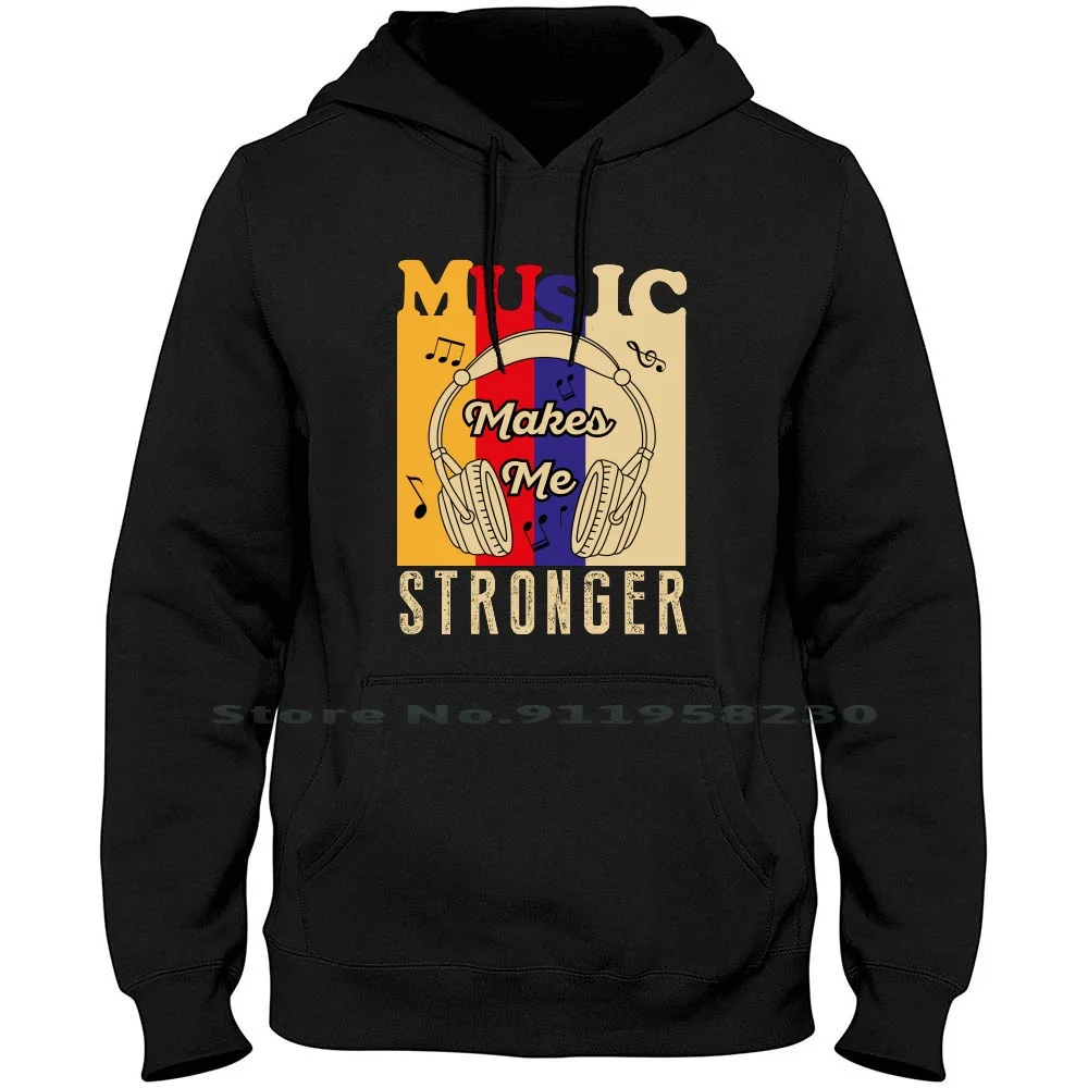 Толстовка мужская с надписью Музыка делает меня сильнее 6XL большие размеры |