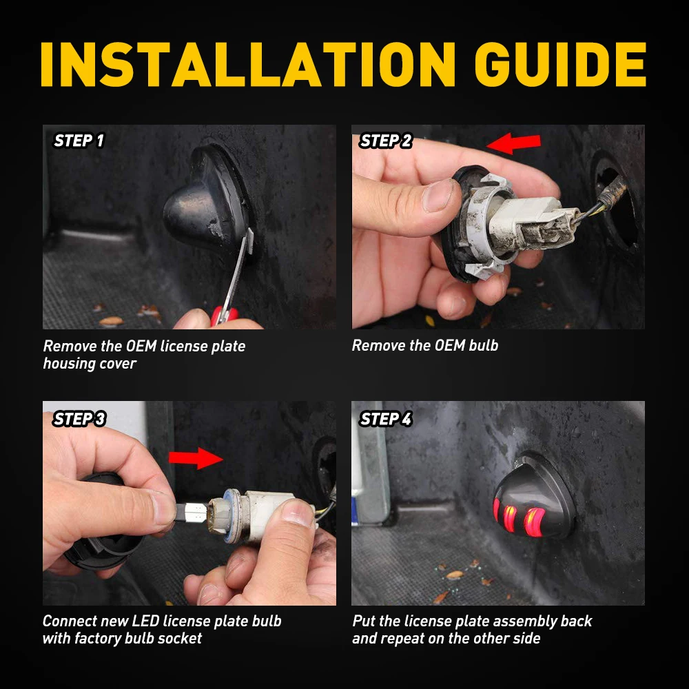2 шт. Автомобильные светодиодные лампы CANBUS для номерного знака |