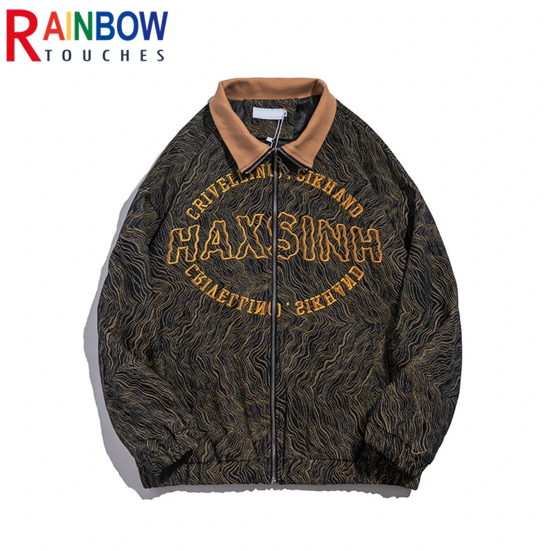 

Куртка мужская бейсбольная непромокаемая с карманами сбоку и вышитыми надписями