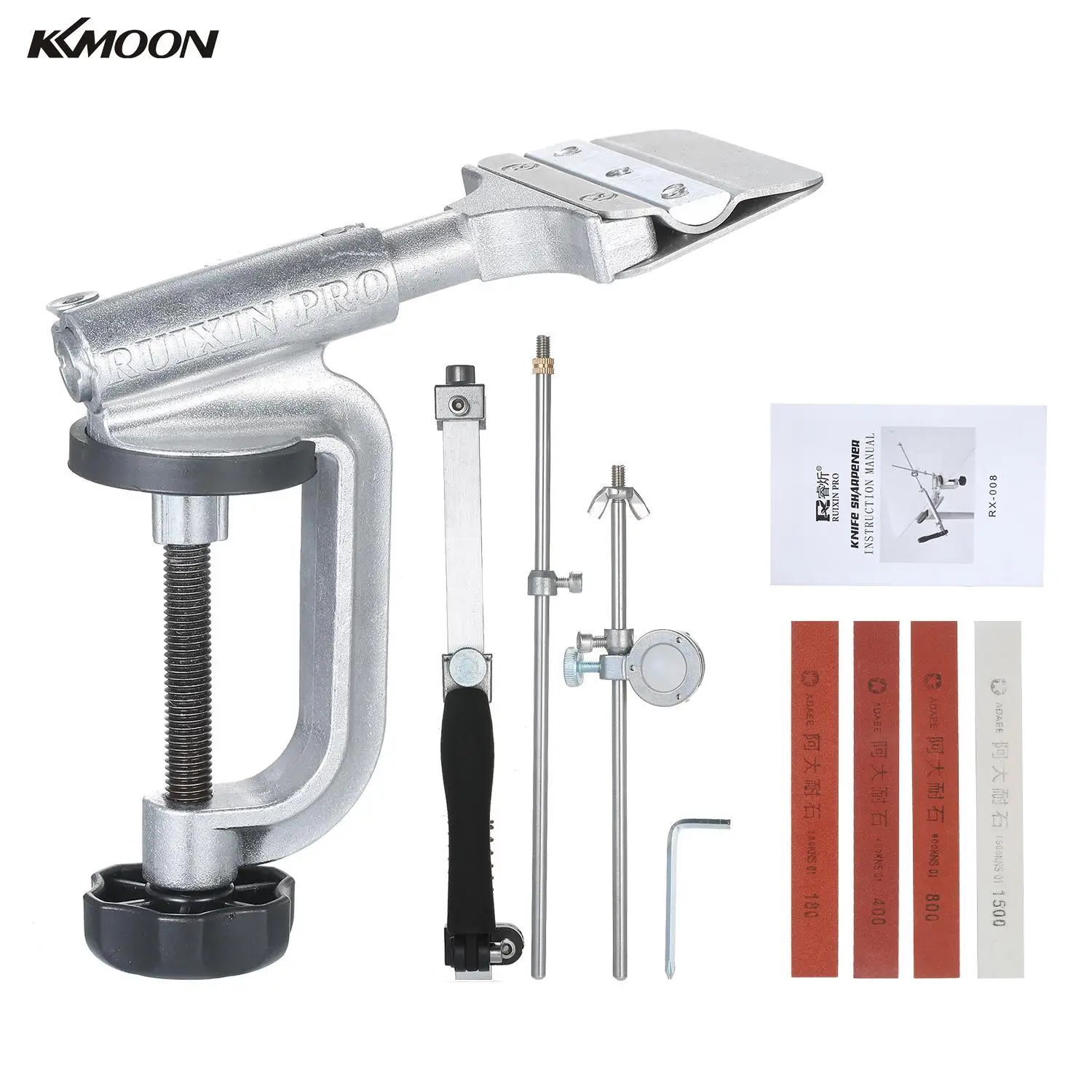 KKMOON с фиксированным углом Ножи точилка точильный Набор ножей дождевика край