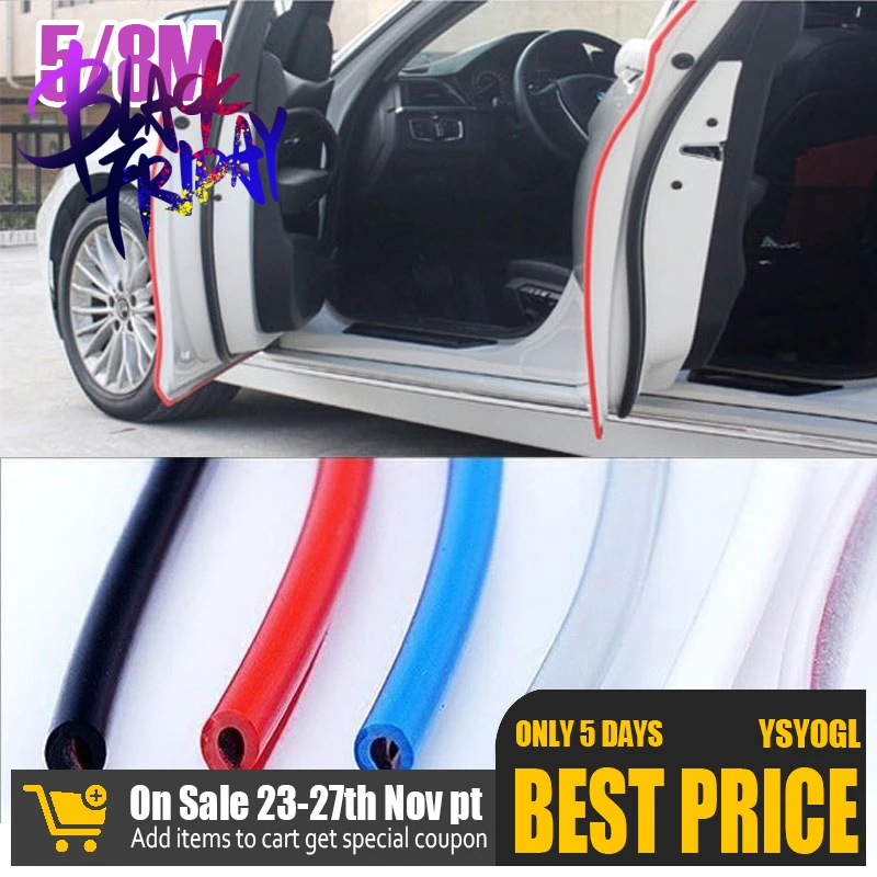 5 м/8 м u образная резиновая полоска для автомобильной двери защитный молдинг с