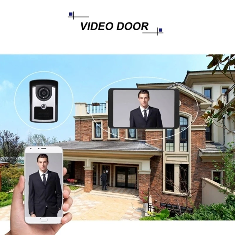 IG-7 дюймовый TFT LCD беспроводной WiFi умный видеодомофон система внутренней связи