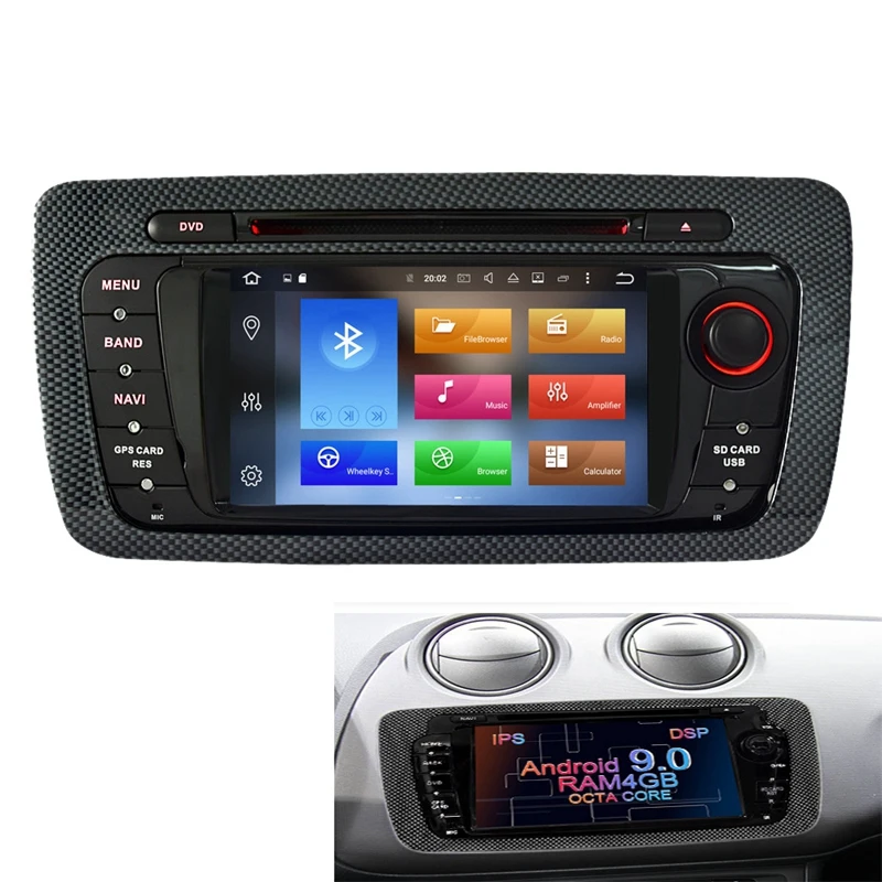 Автомагнитола 2 Din Android 9 0 DVD GPS навигация мультимедийный Bluetooth плеер для SEAT IBIZA MK4 6J