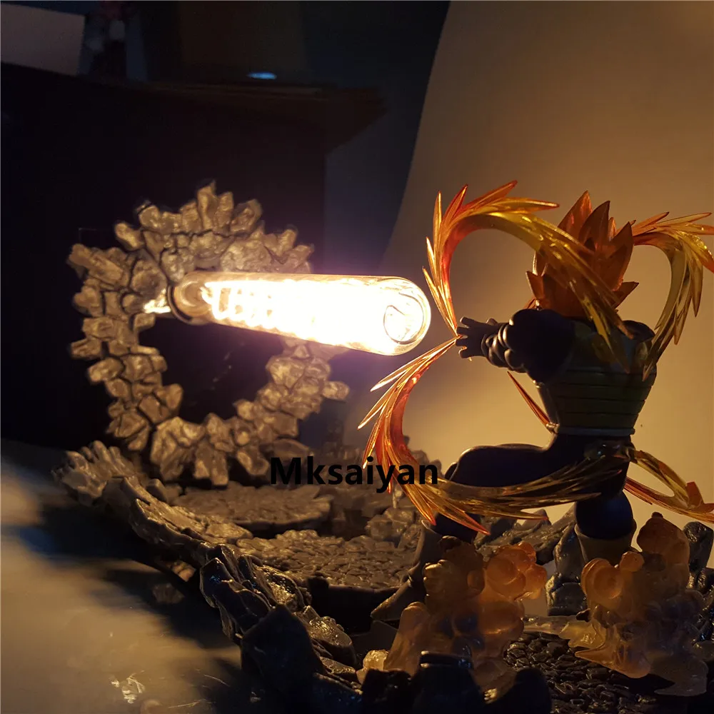 

Dragon Ball Z Vegeta Anime Figures Super Saiyan DIY Set Model Gogeta Toys Night Lights Action Figurals Brinquedos DBZ Goku Figma