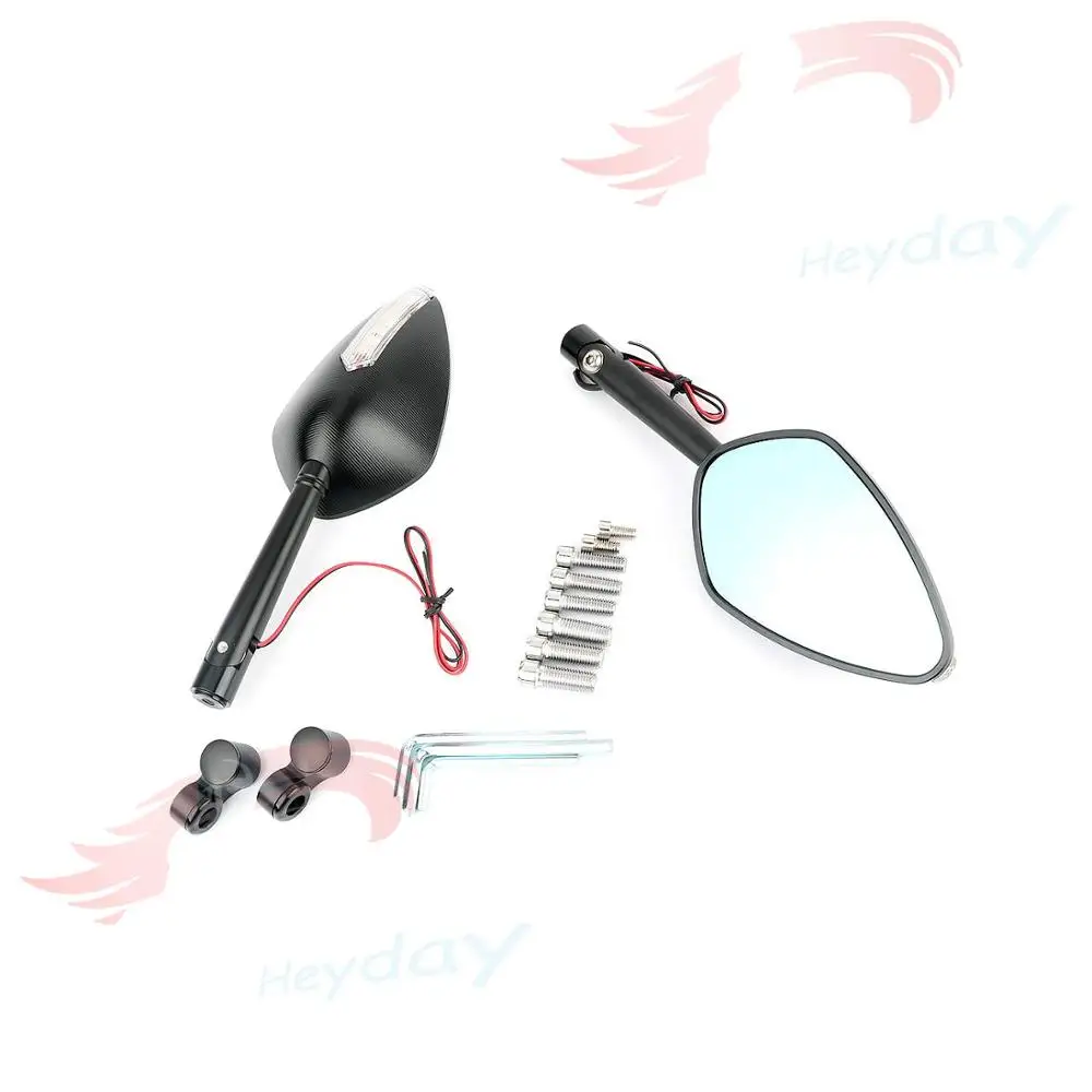 Черные мотоциклетные зеркала алюминиевое зеркало заднего вида с ЧПУ