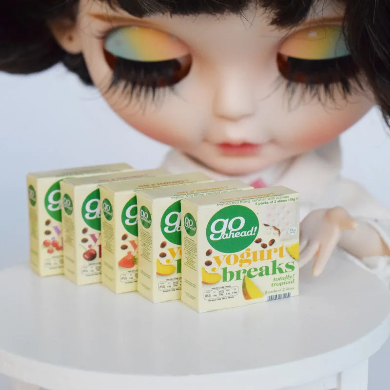 5 коробок 1/6 миниатюрный кукольный домик модель йогурта для ролевых игр кукольная