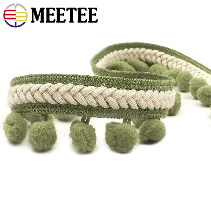 10 метров Meetee вышитая лента 12 мм помпон шариковая с бахромой шитье кружева сделай