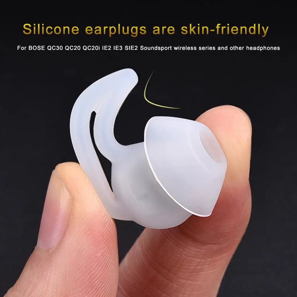 

3 Pairs S/M/L Headphones Set Silicone Earplugs Cover Anti Drop Protective Cover Forbose QC20 QC30 IE2 IE3 SIE2 Soundsports