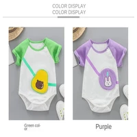 baby with half sleeves wrapped in fart clothes for 0 3 6 9 12 months male baby with triangle climbing clothes male and female