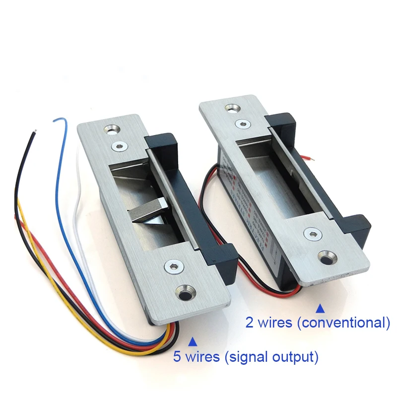 

DC12V Surface Mounted Electric Strike Signal Out ANSI Lock Fail Secure Fail Safe Adjustable For Access Control Wood Metal Door
