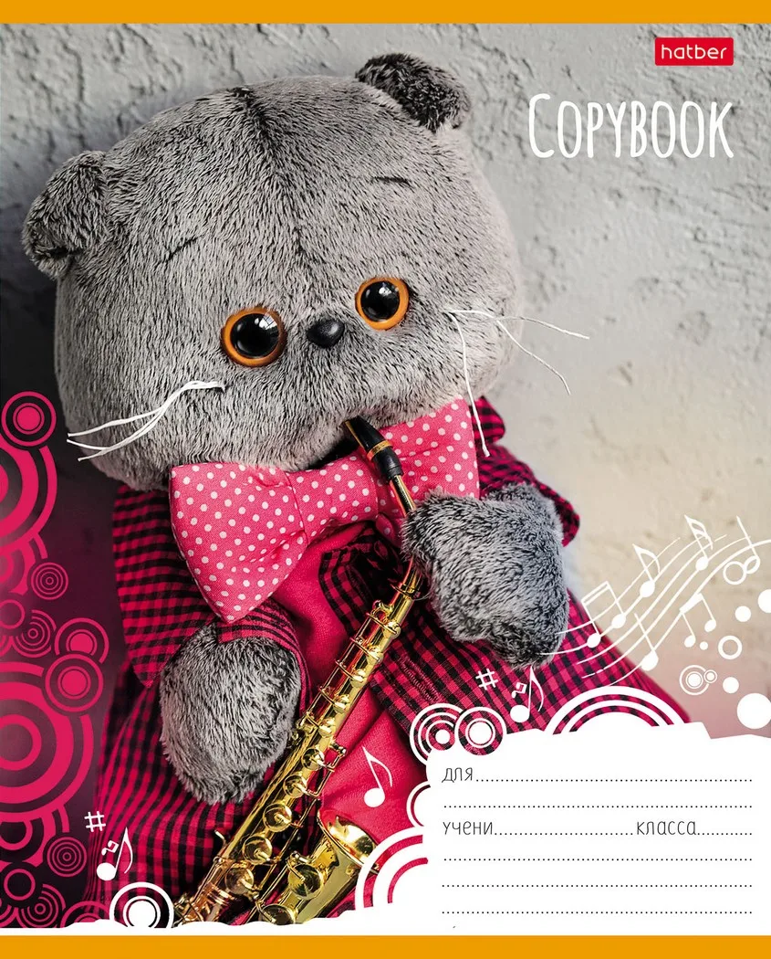 Набор тетрадей 18 л. х 10 шт Hatber &quotКот Басик&quot А5+ линия на скобе скругленные углы 5