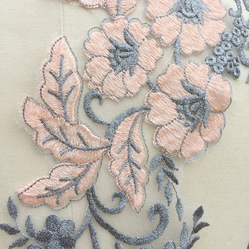 1 пара Цветочная сетчатая Кружевная аппликация вышитая кружевная отделка для