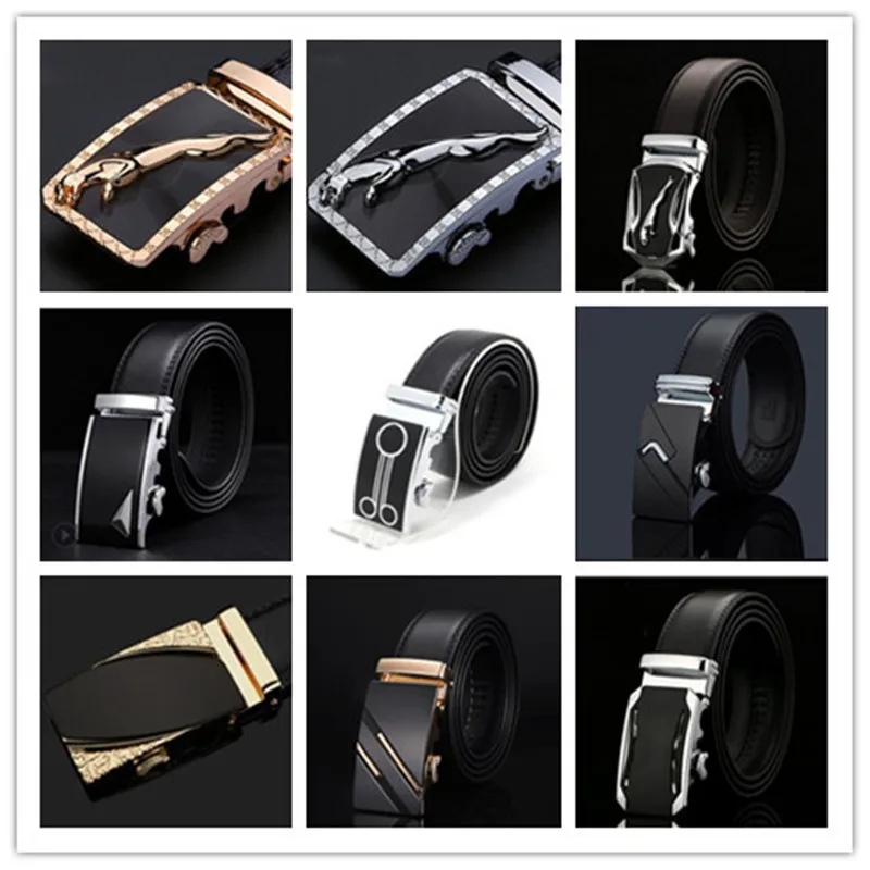 

New high quality alloy automatic buckle luxury designer men's belt leisure business fashion Black Belt