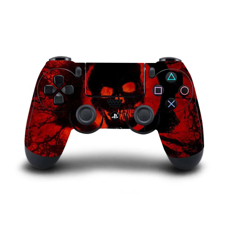 Красный череп наклейка s PS4 контроллер виниловое покрытие Наклейка для sony playstation 4