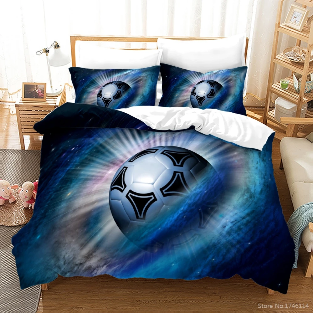 

Football Soccer Game Duvet Cover Set Soft Quilt Cover with Pillowcase Set Twin Full Queen King Size Bedding Set for Home Bedroom