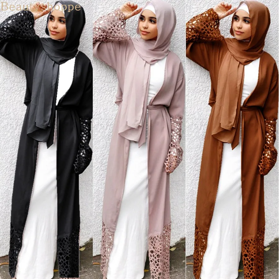 Жемчужное мусульманское платье абайя исламские женщины Малайзия Jilbab Djellaba халат