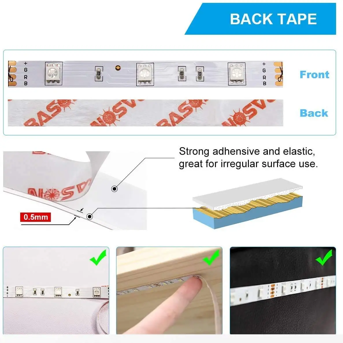 Светодиодная лента Bluetooth подставки Интеллектуальный диод 24 6 футов европейская