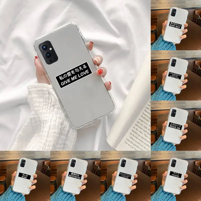 

Japanese Anime Aesthetic Phone Case Transparent For OnePlus 9 8 7 7t 8t Oppo find X3 X2 reno5 Vivo X60 X50 Pro MeiZu 17 16XS