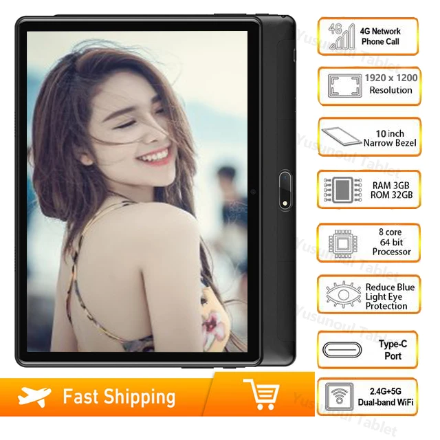 Глобальная версия планшет 10 дюймов Восьмиядерный Android 9 0 3 Гб ОЗУ 32 ГБ 1920x1200 HD экран