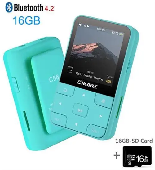 Мини Клип Спорт Bluetooth 4,2 MP3 плеер новая версия MP3 музыкальный плеер с FM, рекордер, поддержка TF/SD карты+ повязка на руку - Цвет: CF-C56-16g-TF16G