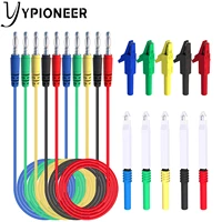 ypioneer p1043b 4mm banana to banana plug test leads kit with alligator clips insulation wire piercing probes for automotive