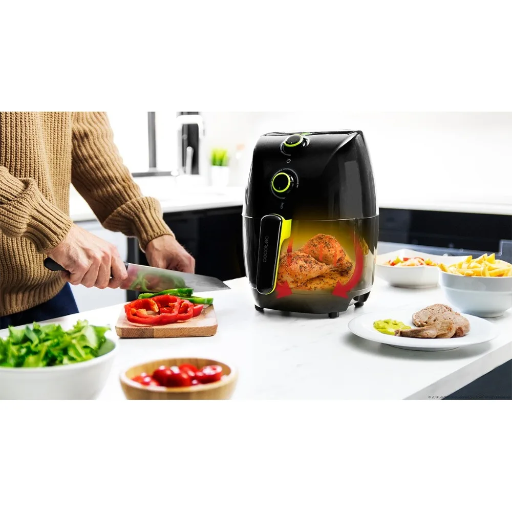 Cecotec Freidora Dietetica Cocina Sana здоровая еда Funcion Horno tecnology Aire Caliente Negro|Аэрофритюрницы| |