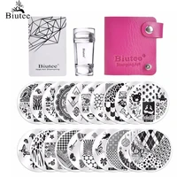 biutee 16pcs nail plates designs nail plates art stamping set nails plate stamper scraper lace leaves flowers animal image
