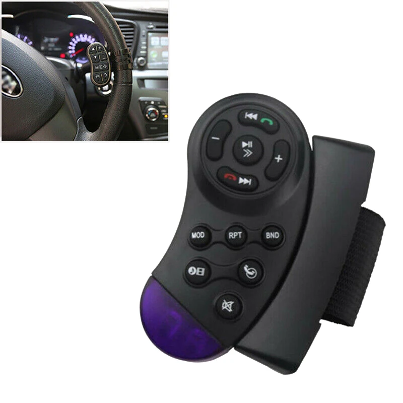 

1pc Universal Car Steering Wheel Remote Control Switch Vehicle MP3 DVD Stereo Button