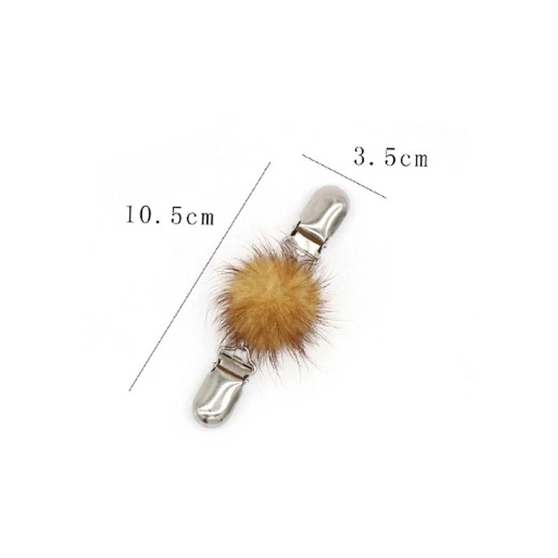 

Fluffy Fur Pompom Sweater Duck Clips Shawl Brooch Pin Faux Rabbit Fur Ball Woman Cardigan Clip Metal Buckle Clothes Accessories