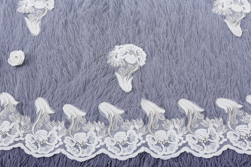 

Elegant Ivory wedding veil Lace Appliques Sluier Weeding accessoire 2021 Sexy Wedding bride veil sluier bruiloft