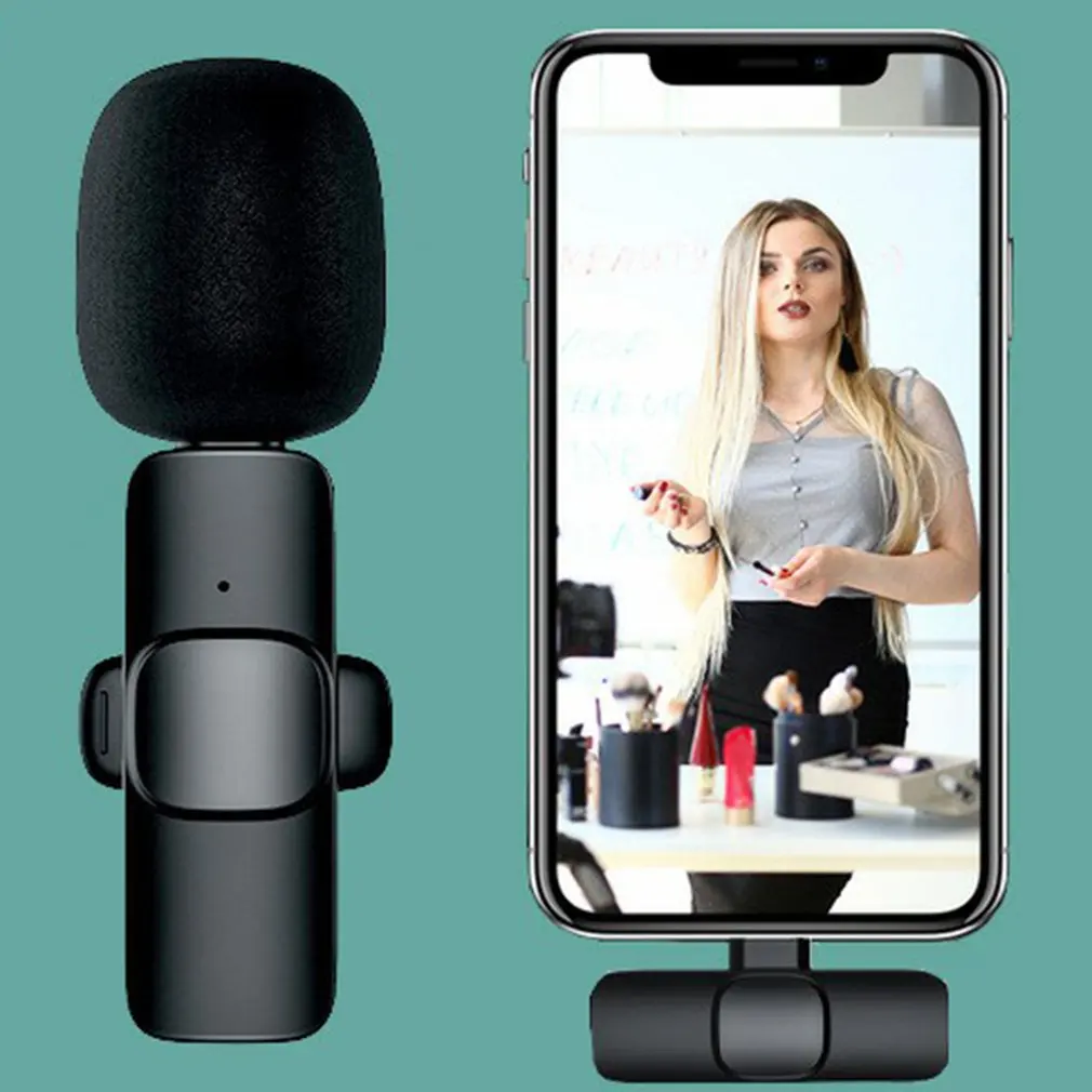 

Wireless Lavalier Microphone Portable Audio Video Recording Type-C Mini Mic For Android Facebook Youtube Live Broadcast Gaming