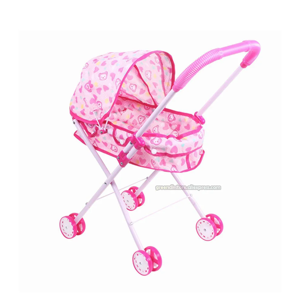 Doll House Accessories Lifelike 31CM Baby For Girls Stroller Play Simulation Furniture Toy Pretend Dollhouse | Игрушки и хобби