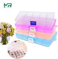new 15 slots cells colorful portable jewelry tool storage box electronic parts screw beads organizer plastic box 17198mm