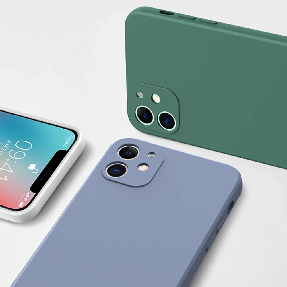 Жидкий силиконовый тонкий мягкий чехол для телефона Apple Iphone 11 Pro Max Plus Se 2 Xr Xs X 9 10 8 7