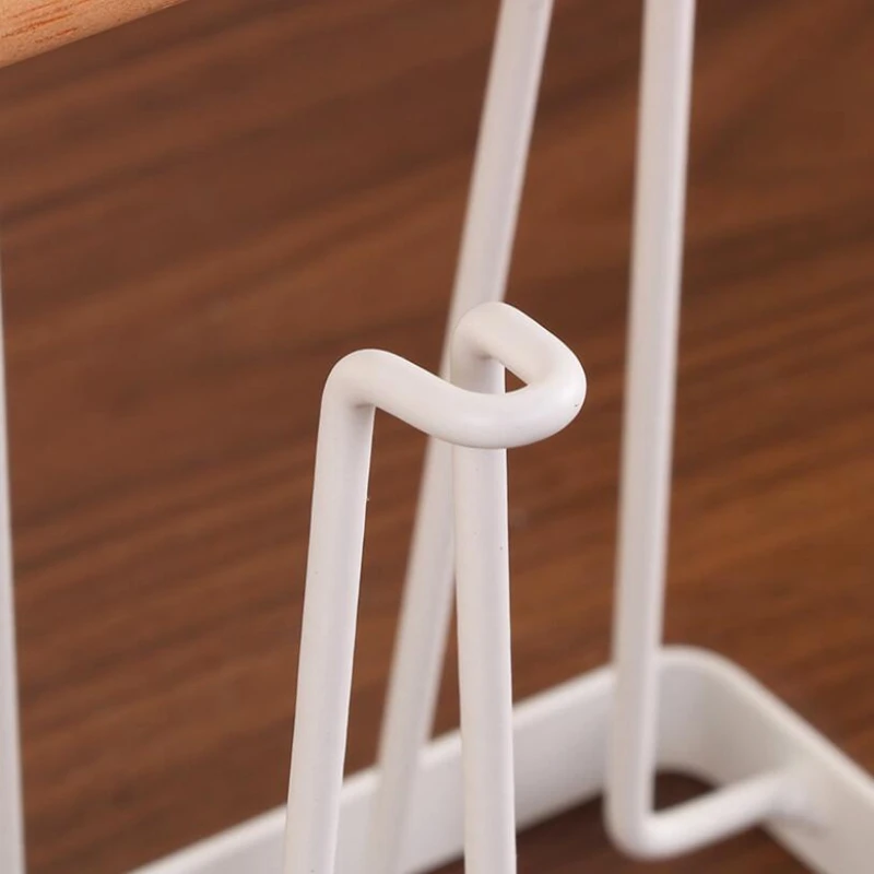 

Iron 6-Cups Glass Cup Stand Holder Shelf Drying Home Kitchen Hanging Drainer Storage Rack Home Storage Accessories