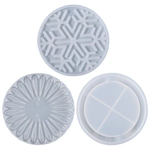 Coaster Epoxy Resin Mold Round Cup Mat Storage Box Silicone Mould DIY Craft Mold