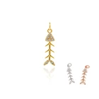 Подвеска в виде рыбной кости Морская жизнь Шарм DIY ювелирные изделия, браслет, серьги, аксессуары