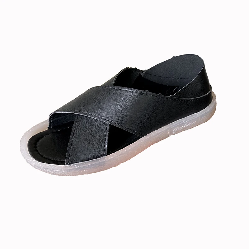 

Summer PU Leather Women's Sandals 40 Casual Non-slip Women's Vulcanized Shoes Outdoor School Walking Women's Platform Shoes