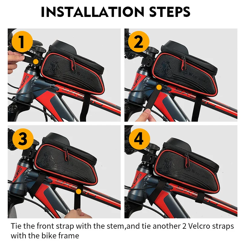 WEST BIKING водонепроницаемая сумка на велосипедную трубу велосипедные передние