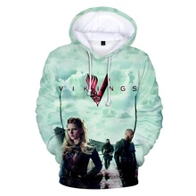 Novelty Hot 3D Print men/womens hoodies Fashion 3D Vikings Ragnar Lothbrok Sweatshirt Polyester unisex Material boy Cool Hooded