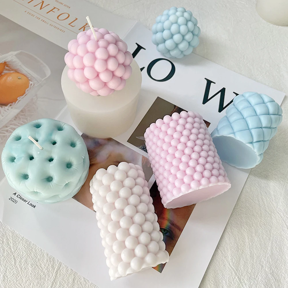 3D геометрический цилиндр форма для свечи горизонтальные полосы вертикальные