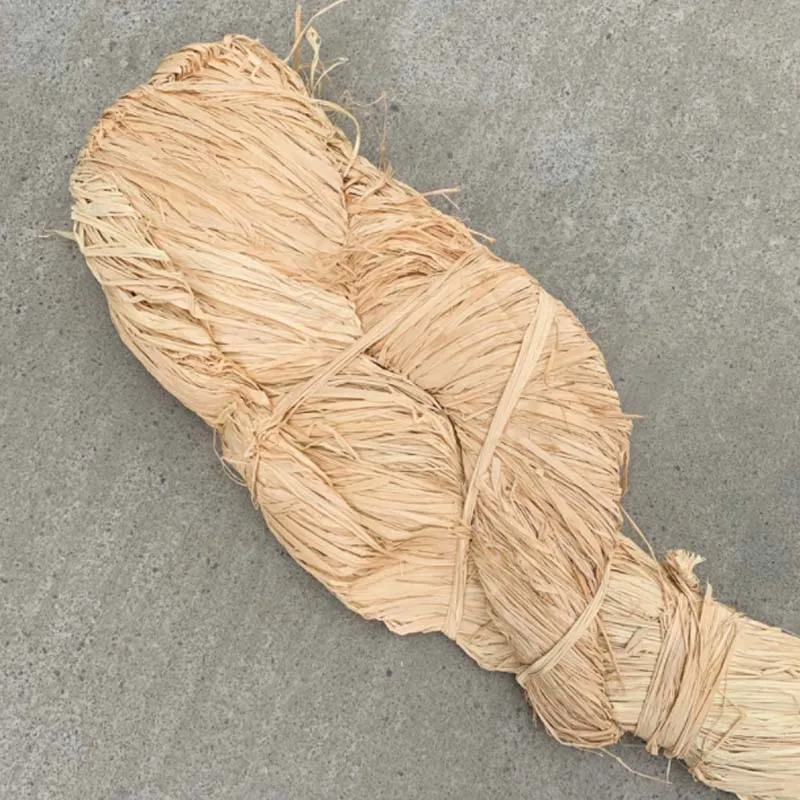 Real Natural Raffia Grass Love Straw Diy Handmade Crafts Wedding Party Flower Gift Box Packing Weaving Rope Material Decoration